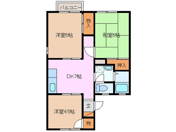 南日永駅 徒歩40分 2階の物件間取画像